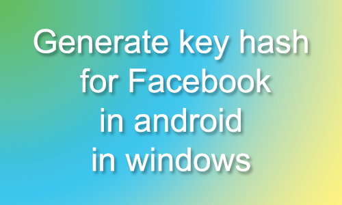 Generate Key Hash Facebook Android Ubuntu